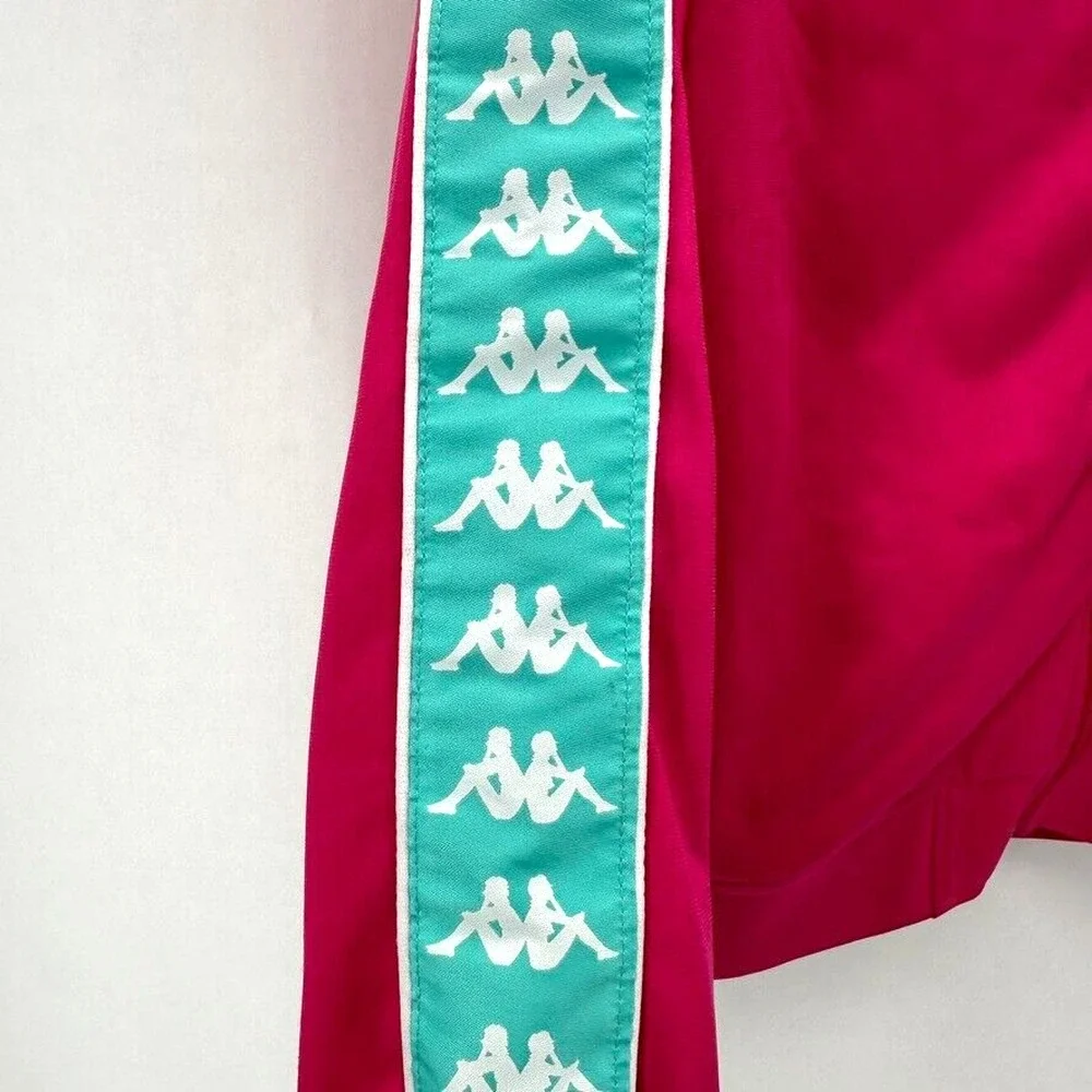 Kappa Banda Anniston Track Jacket Mens S Fushcia Pink Teal Athleisure Bloke NWT - Picture 3 of 12